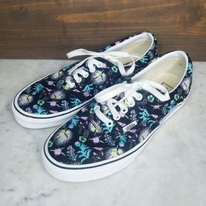 Vans ERA women black floral shoes size 8.5